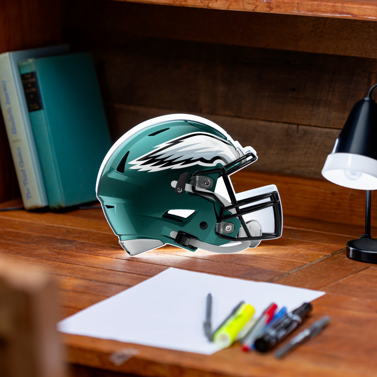 eagles football helmet pumpkin Philadelphia Eagles NFL Football Helmet Desklite LED – Norman's Hallmark