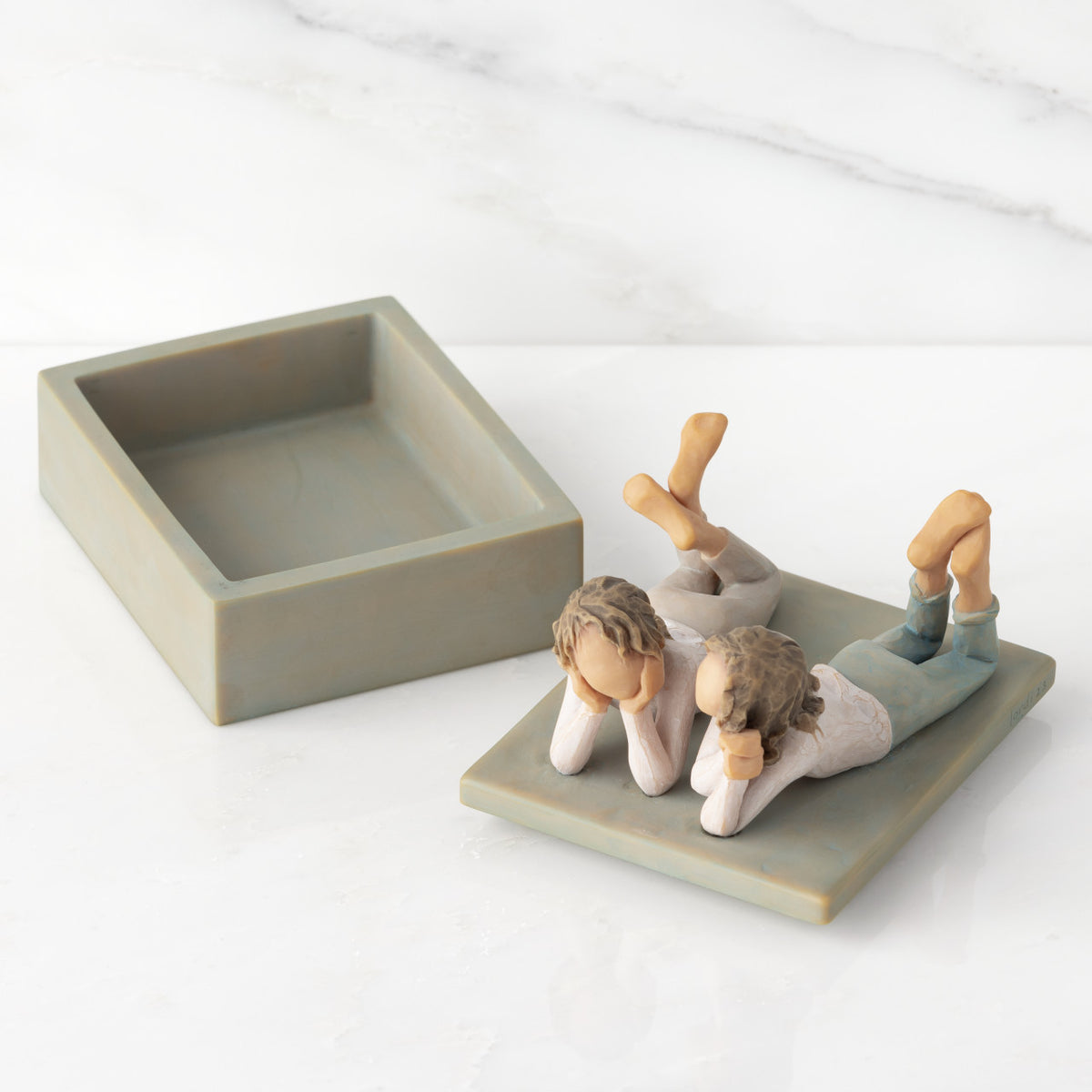 Willow Tree Forever Friends Keepsake Box Always by my side Norman's