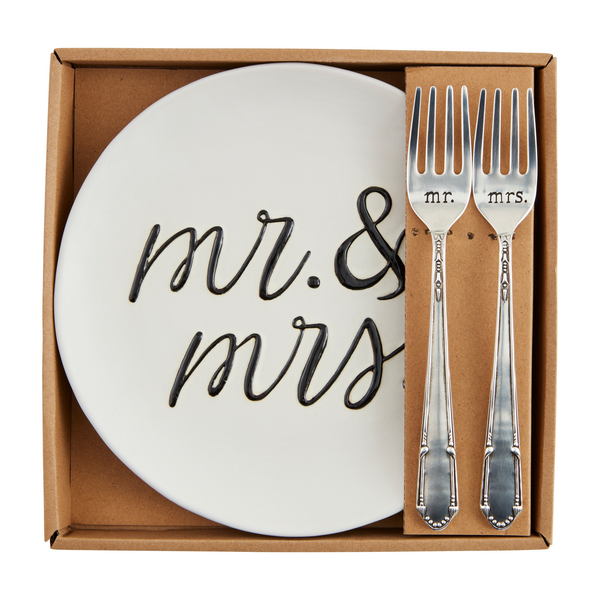 Mr. & Mrs. Cake Plate Set Norman's Hallmark