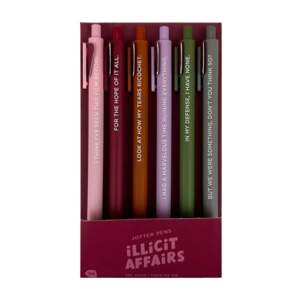 'Illicit Affairs' Jotter Pens 6 pc set – Norman's Hallmark