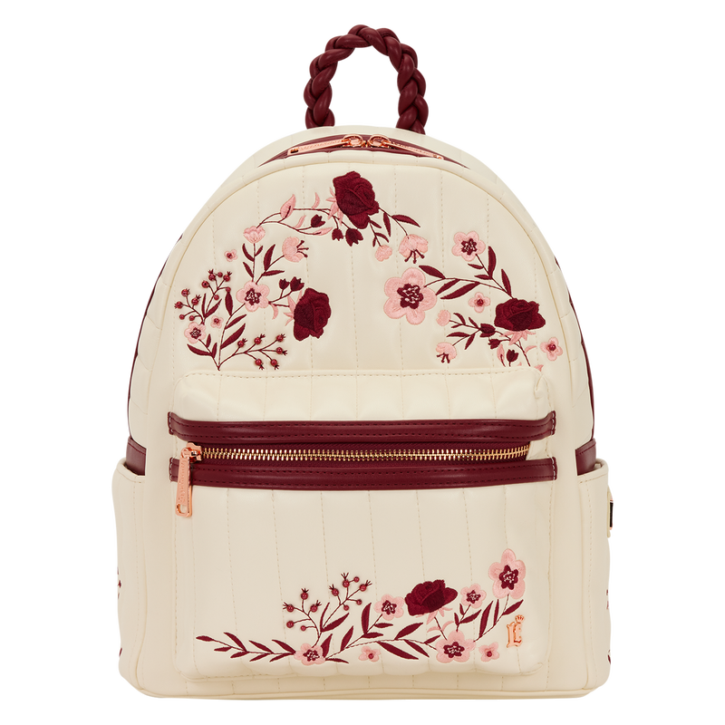embroidered mini backpack Loungefly Cream/Red Embroidered Floral Backpack – Norman's Hallmark
