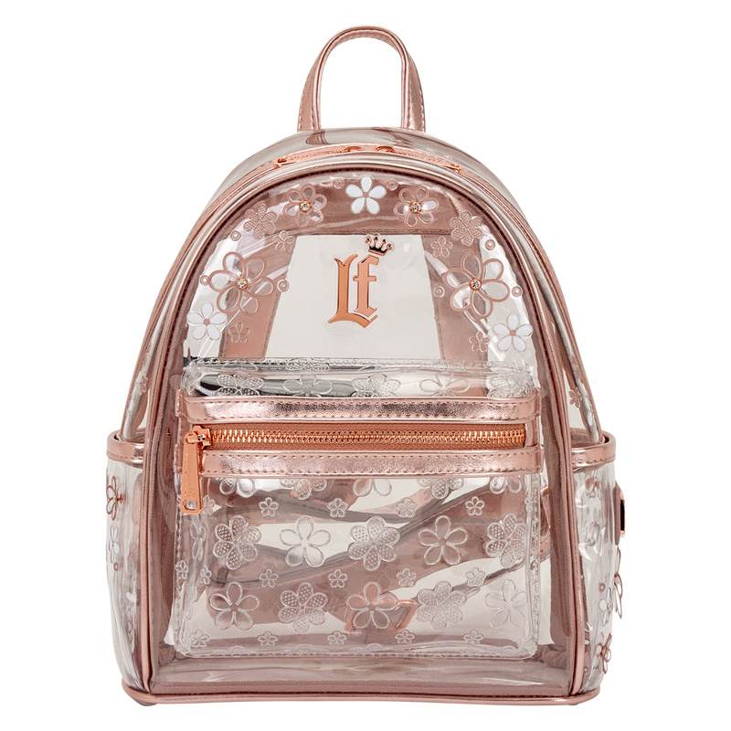 clear glitter mini backpack Loungefly Clear Floral Mini Backpack