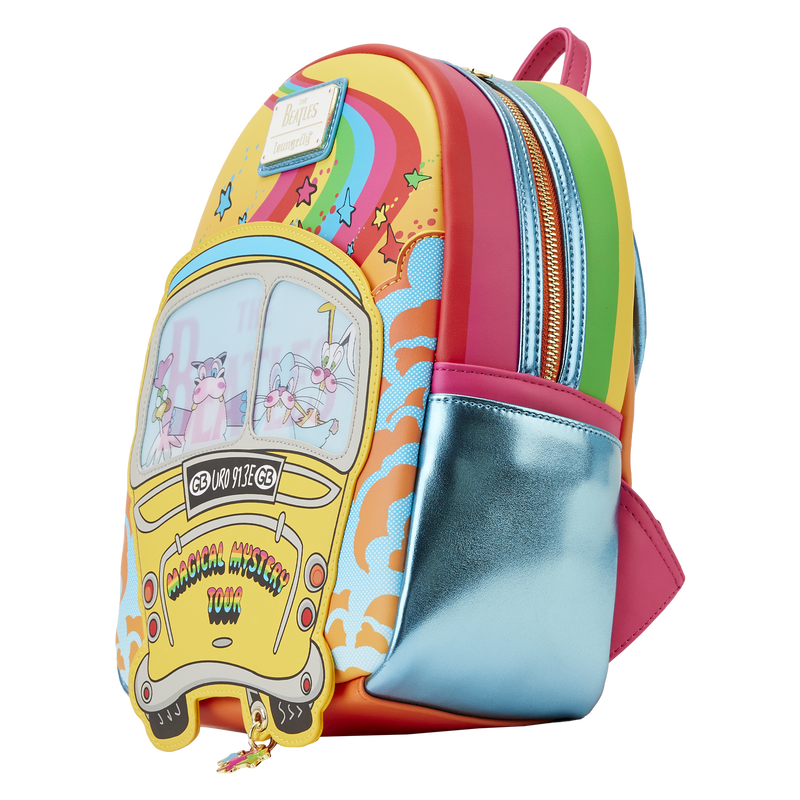 beatles mini backpack Loungefly The Beatles Magical Mystery Tour Bus Lenticular Mini Backpack