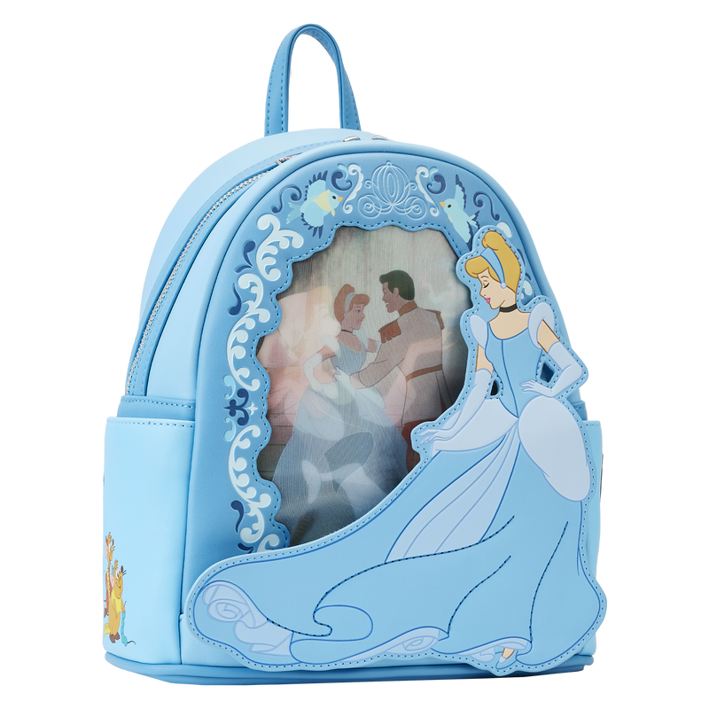 Disney x Loungefly Cinderella Mini Backpack in Light Blue Loungefly Disney Princess Dreams Series Cinderella Mini  main image 3