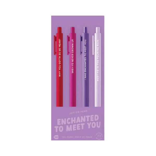 'Enchanted to Meet You' Jotter Pens 4 pc set – Norman's Hallmark